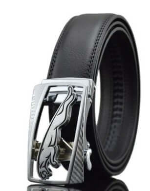 Automatic Leather Buckle Belt Classic Business Style adjustable length design