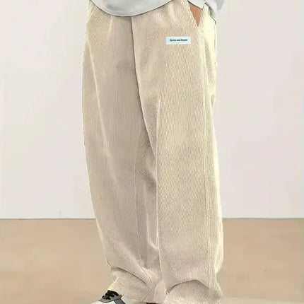 Autumn Mens Corduroy Casual Pants Loose Fit Streetwear casual daily wear