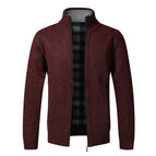 Cardigan01 Wine red