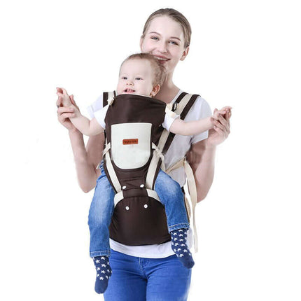 Baby Carrier Waist Stool coffee color design.