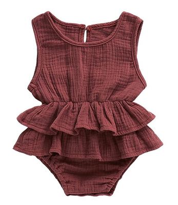 Baby Childrens Clothing Striped Sleeveless summer outfit.
