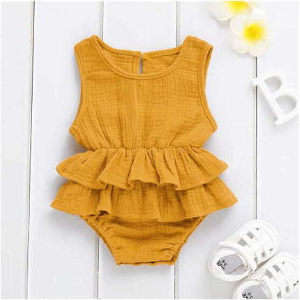 Baby Childrens Clothing Striped Sleeveless european style wear.