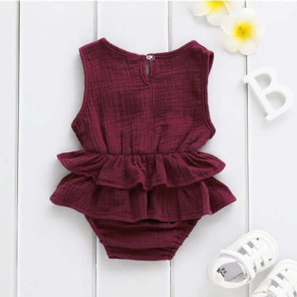 Baby Childrens Clothing Striped Sleeveless girl pettiskirt design.