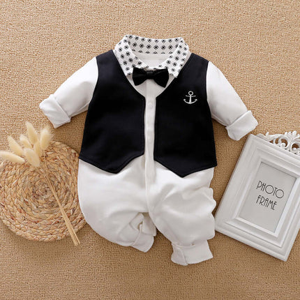 Baby Gentleman Jumpsuit long sleeve formal wear.
