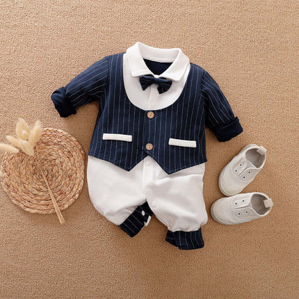 Baby Gentleman Jumpsuit spring autumn outfit.