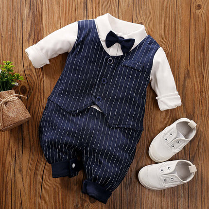Baby Gentleman Jumpsuit newborn sizing chart.
