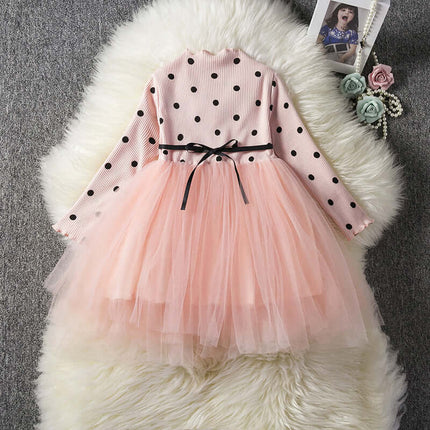 Baby Girls Lace Tutu Dress long sleeve gown.