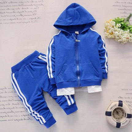 Baby Kids Sports Suit navy blue casual set.