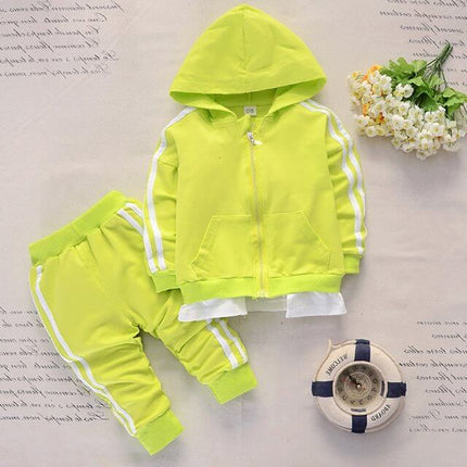 Baby Kids Sports Suit yellow sporty track suit.