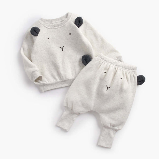 Baby Plus Velvet Sweater Suit pants and sweater.