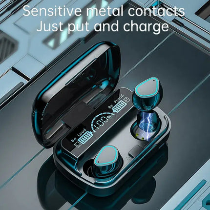 Bluetooth TWS Wireless In Ear Headphones Power Bank front view