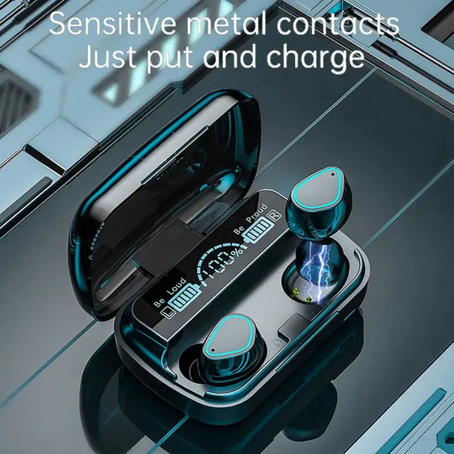 Bluetooth TWS Wireless In Ear Headphones Power Bank front view