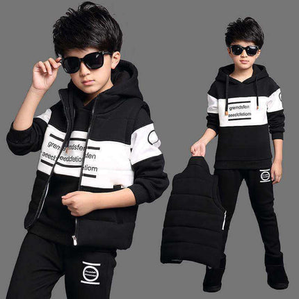 Boys Clothes Sport Suit thickened winter outfit.