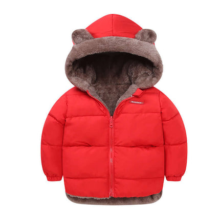 Boys Cotton Padded Winter Jacket pink kids jacket.