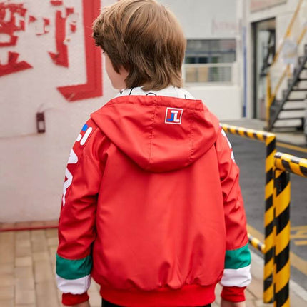 Boys Sports Jacket scarlet red color.
