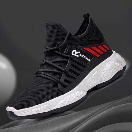 breathable mesh sports sneakers for men lightweight comfort top view