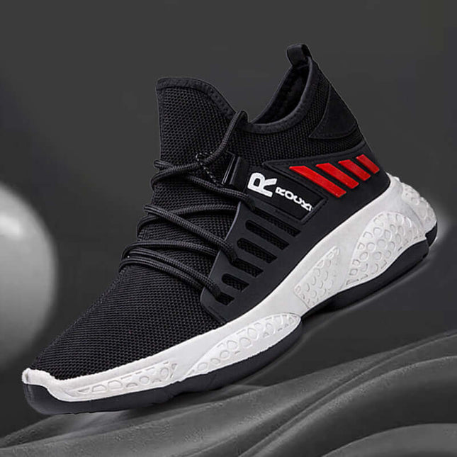 breathable mesh sports sneakers for men lightweight comfort top view