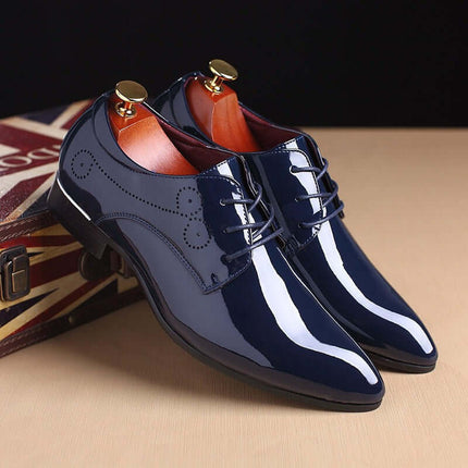 Business Casual Leather Slip-On Dress Shoes for Men rubber sole