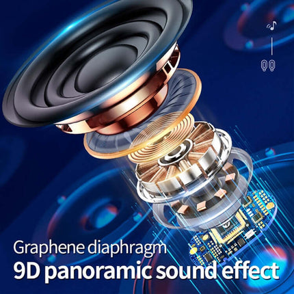 c1 tws bluetooth 5.0 touch digital display earphones side angle