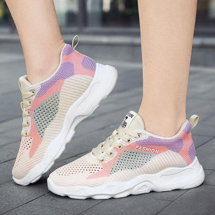 Casual Colorblock Lace-up Sneakers Modern Street Style Design