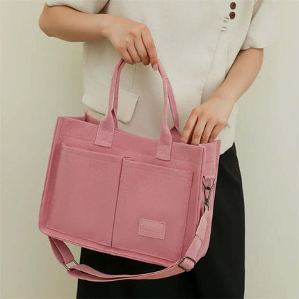 Casual Daily Canvas Tote Shoulder Mommy Bag Large Capacity water repellent material.