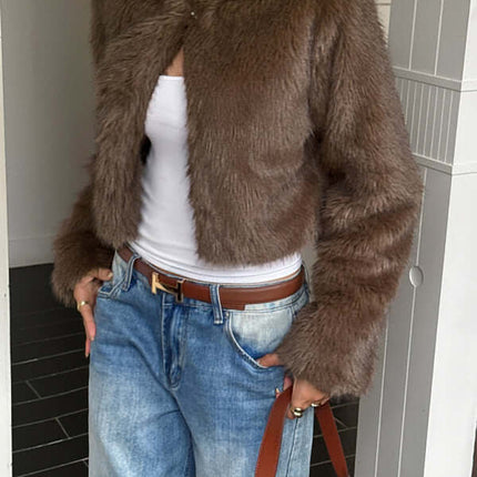 Casual Solid Color Sweater Coat – Cozy Knit Cardigan Jacket for Women's, solid color sweater coat, women's knit cardigan, cozy winter jacket, casual knitwear, warm sweater coat for women, long sleeve cardigan, stylish women's outerwear, soft knitted jacke