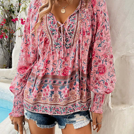 Casual Holiday Print Long Sleeve T Shirt back view