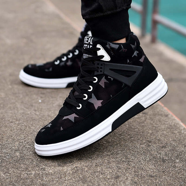 Casual Men Fleece Lined Sneakers high top design