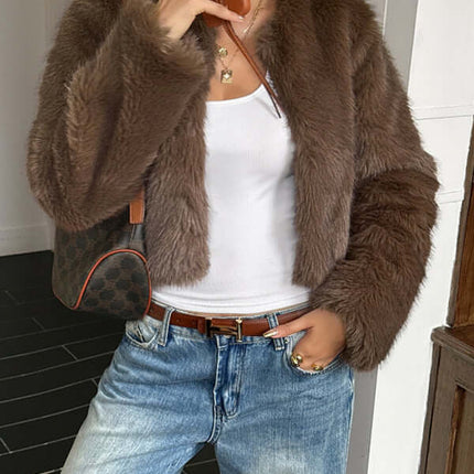 Casual Solid Color Sweater Coat – Cozy Knit Cardigan Jacket for Women's, solid color sweater coat, women's knit cardigan, cozy winter jacket, casual knitwear, warm sweater coat for women, long sleeve cardigan, stylish women's outerwear, soft knitted jacke