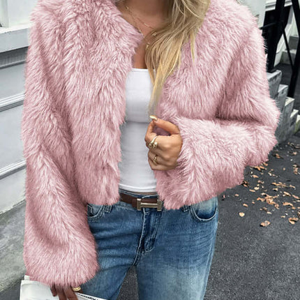 Casual Solid Color Sweater Coat – Cozy Knit Cardigan Jacket for Women's, solid color sweater coat, women's knit cardigan, cozy winter jacket, casual knitwear, warm sweater coat for women, long sleeve cardigan, stylish women's outerwear, soft knitted jacke