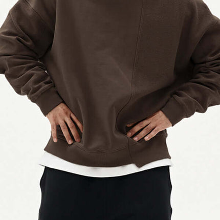 Casual Knit Crew Sweatshirt with Stitch Detail for Men summer casual style