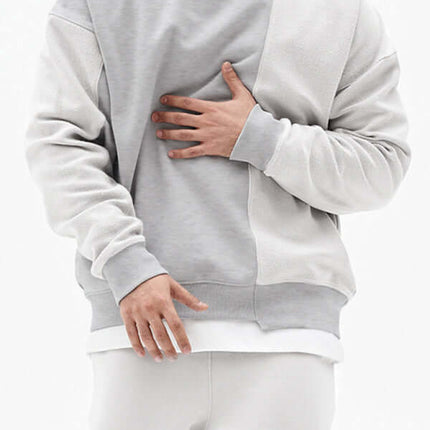 Casual Knit Crew Sweatshirt with Stitch Detail for Men relaxed silhouette