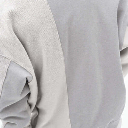 Casual Knit Crew Sweatshirt with Stitch Detail for Men everyday outfit