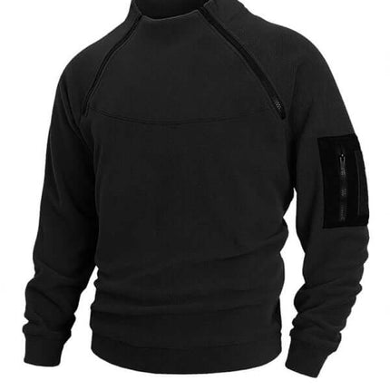 casual stand collar coral fleece long sleeve pullover jacket back