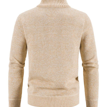 Casual Stand Collar Knit Zip Jacket for Men comfortable stand collar neckline