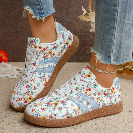 Casual Versatile Low Top Sneakers Fashionable Womens Flats Stylish Low Top Design