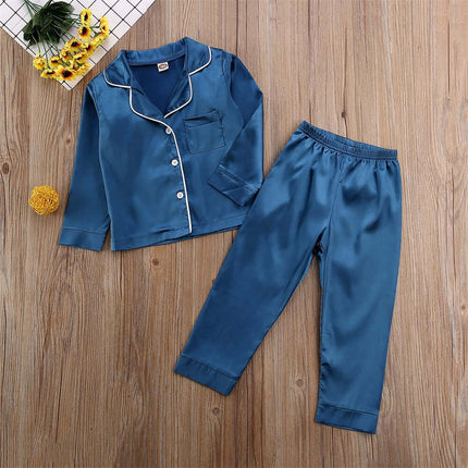 Children Bathrobe Casual Cotton Fashion Suit gray two piece set.