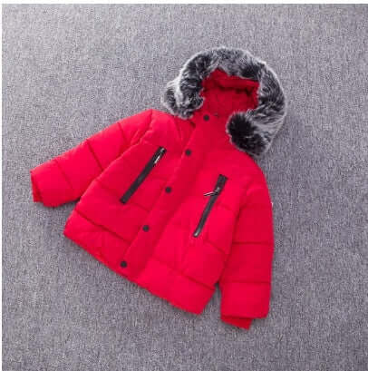 Childrens Thick Cotton Jacket With Hood And Soft Treatment size 80 sleeve 30cm shoulder 29cm