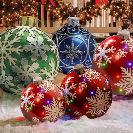 Christmas Inflatable PVC Ornament Ball 60CM Outdoor Decor front