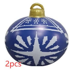 Christmas Inflatable PVC Ornament Ball 60CM Outdoor Decor winter scene