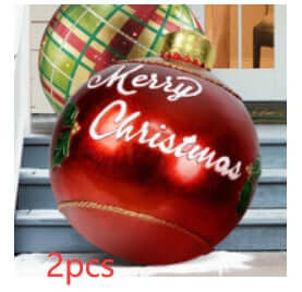 Christmas Inflatable PVC Ornament Ball 60CM Outdoor Decor weatherproof