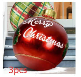 Christmas Inflatable PVC Ornament Ball 60CM Outdoor Decor backyard