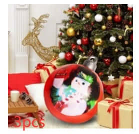 Christmas Inflatable PVC Ornament Ball 60CM Outdoor Decor night view