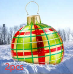Christmas Inflatable PVC Ornament Ball 60CM Outdoor Decor yard setup