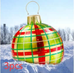 Christmas Inflatable PVC Ornament Ball 60CM Outdoor Decor holiday scene