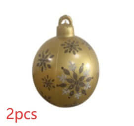 Christmas Inflatable PVC Ornament Ball 60CM Outdoor Decor front lawn