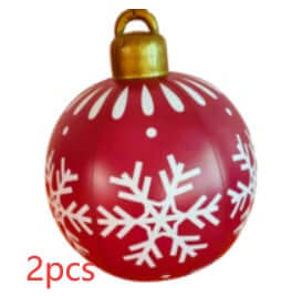 Christmas Inflatable PVC Ornament Ball 60CM Outdoor Decor holiday display