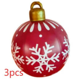 Christmas Inflatable PVC Ornament Ball 60CM Outdoor Decor outdoor hanging