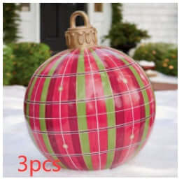 Christmas Inflatable PVC Ornament Ball 60CM Outdoor Decor festive outdoor