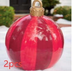 Christmas Inflatable PVC Ornament Ball 60CM Outdoor Decor Christmas front door